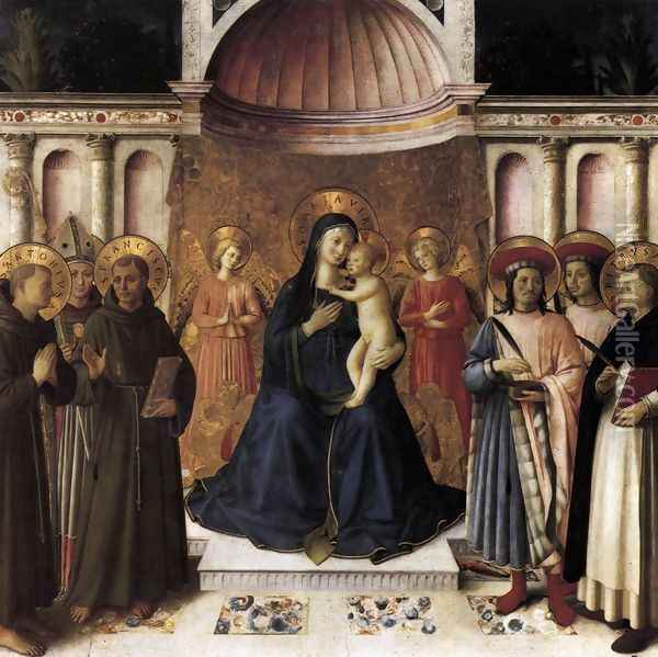 Bosco ai Frati Altarpiece Oil Painting - Fra Angelico (Guido di Pietro)