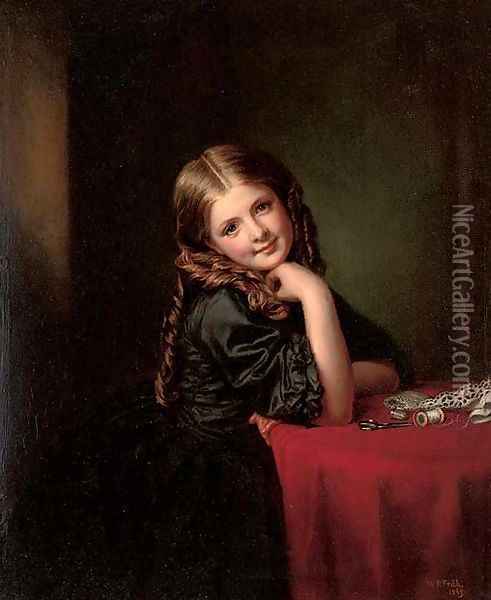 Little seamstress Oil Painting - William Powell Frith