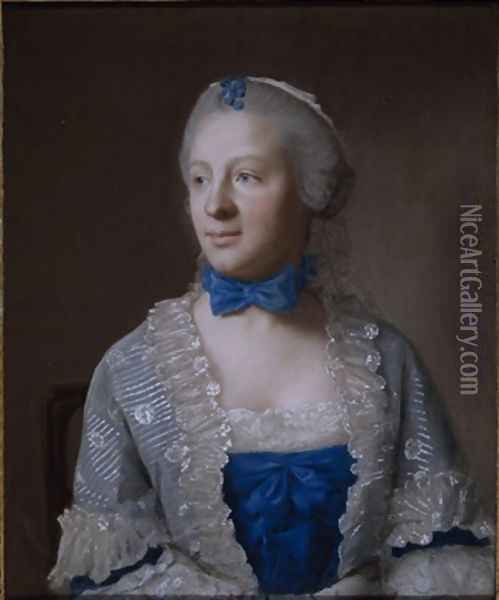 Eva Marie Veigel Oil Painting - Etienne Liotard