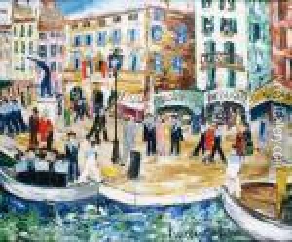 Le Port De Toulon Oil Painting - Lucien Genin