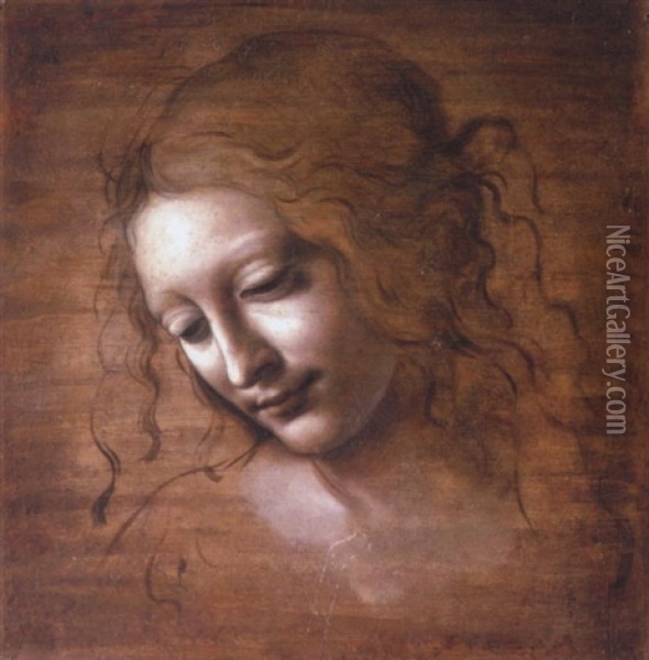 Leda Oil Painting - Leonardo Da Vinci