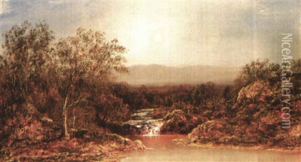 A Mountain Watershed Oil Painting - Ralph Albert Blakelock