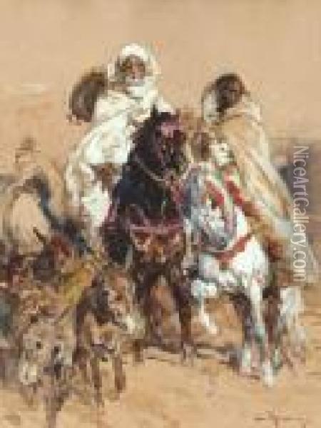 Cavaliers Marocains Oil Painting - Henri Julien Rousseau