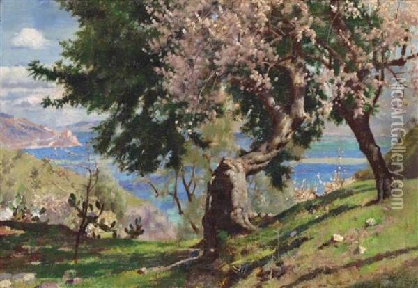 Spring On The Coast Oil Painting - William Logsdail