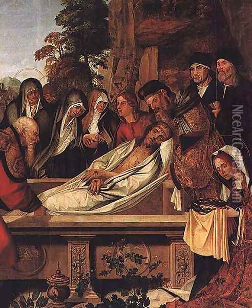 Deposition c. 1530 Oil Painting - Cristovano Figueiredo