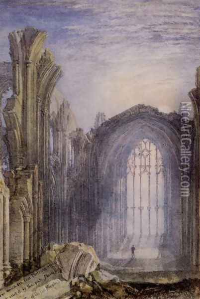 Melrose Abbey Oil Painting - Joseph Mallord William Turner