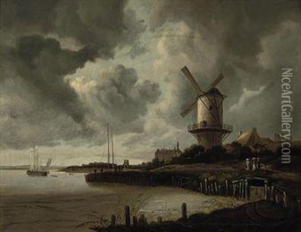 The Windmill At Wijk Bij Duurstede Oil Painting - Jacob Van Ruisdael