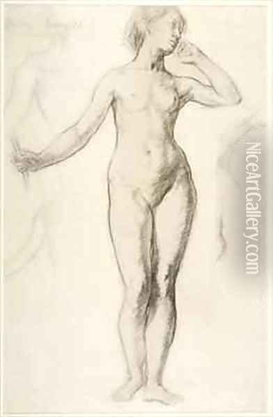 Female Nude Standing Oil Painting - Elinor Mary Darwin