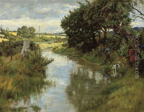 The Blue River Oil Painting - Stanhope Forbes