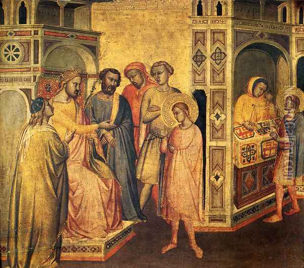 St. Eloi Before King Clotarius Oil Painting - Taddeo Gaddi