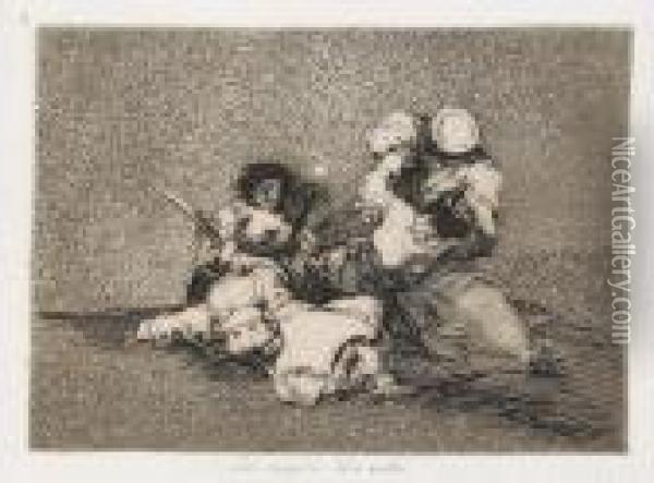 Pl. 4 And 16 Oil Painting - Francisco De Goya y Lucientes