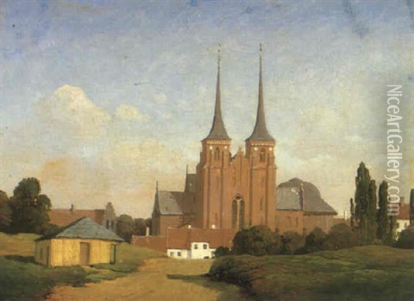 Roskilde Domkirke Oil Painting - Jorgen Roed