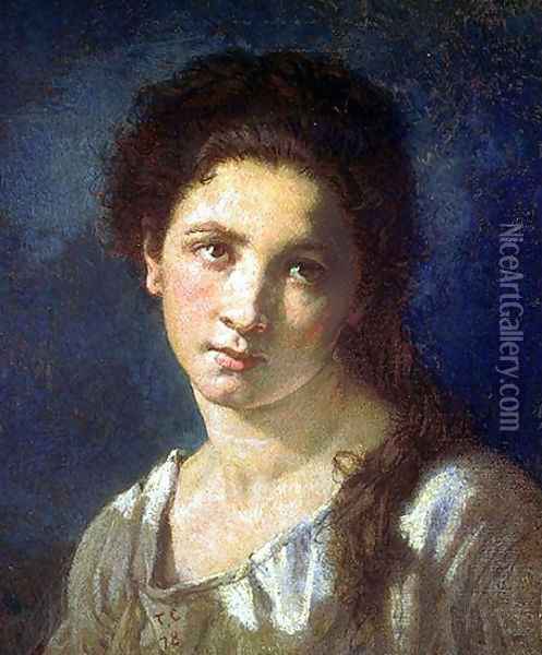 The Artist's Daughter Oil Painting - Thomas Couture