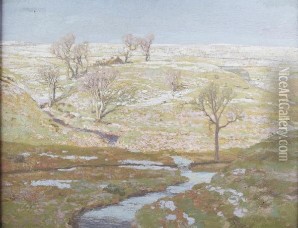 Departing Snows Oil Painting - George Houston