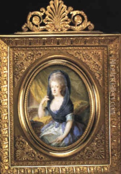 Maria Carolina, Queen Of Naples Oil Painting - Friedrich Heinrich Fueger