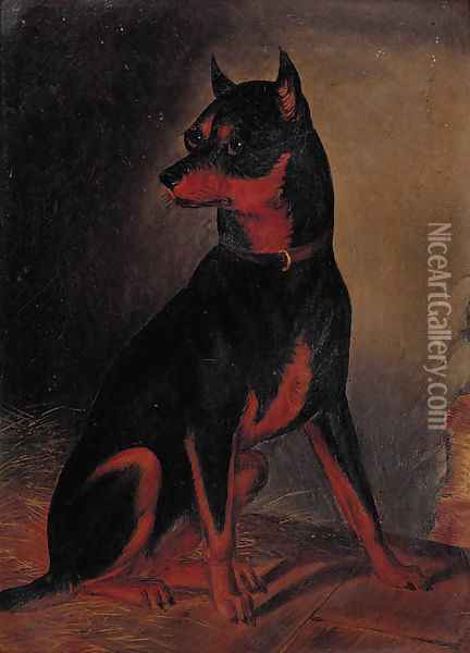 A Manchester terrier Oil Painting - Colin Graham Roe