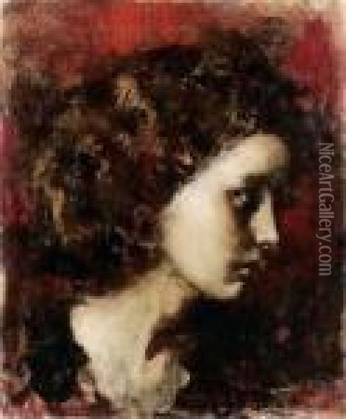 Profilo Di Donna Oil Painting - Vincenzo Irolli