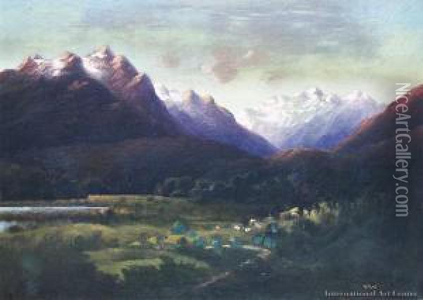 Dart Valley, Wakatipu Oil Painting - John Douglas Perrett