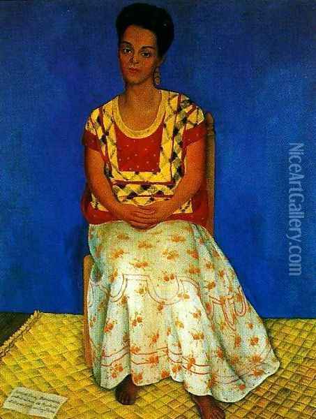 Portrait of Cuca Bustamante (Retrato de Cuca Bustamante) 1946 Oil Painting - Diego Rivera