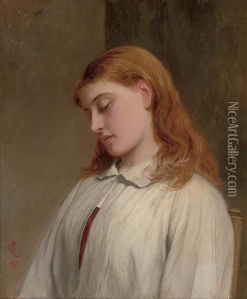 Lost In Thought Oil Painting - Charles Sillem Lidderdale