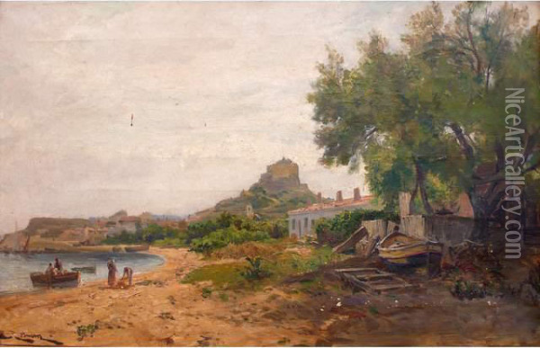 Le Fort Sainte Agathe De Porquerolles Oil Painting - Raphael Luc Ponson