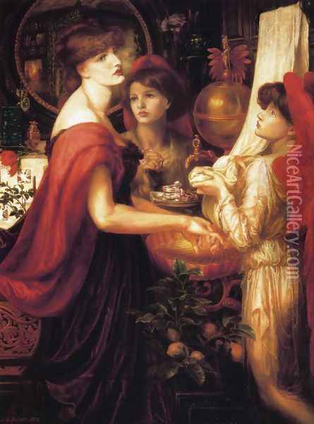 La Bella Mano Oil Painting - Dante Gabriel Rossetti