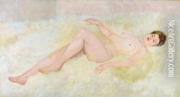 Desnudo Oil Painting - Francisco Iturrino Gonzalez