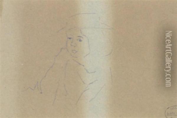 Sketch Of Mathilde Oil Painting - Mary Cassatt