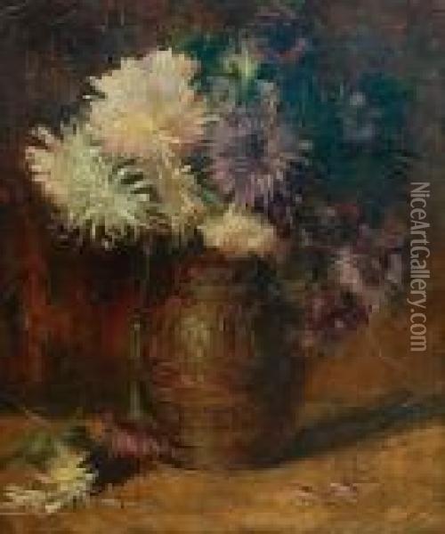 Kwiaty W Wazonie Oil Painting - Stanislaw Kamocki