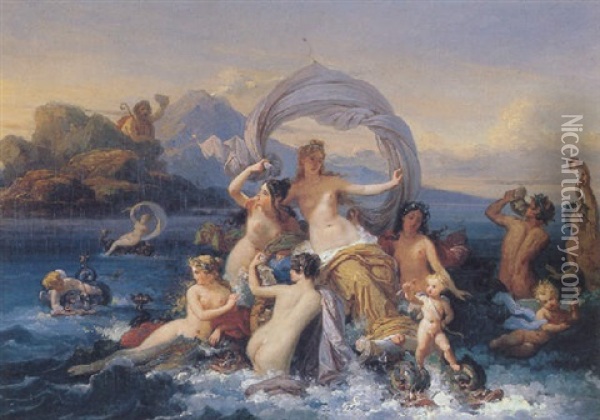 The Triumph Of Galatea Oil Painting - Felice Giani