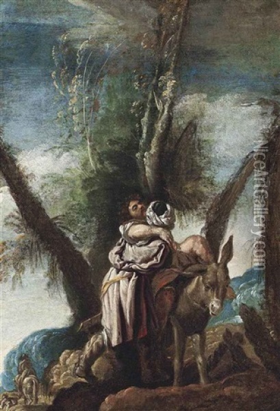 The Good Samaritan Oil Painting - Domenico Feti