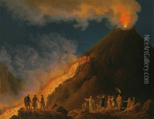 Vesuvius Oil Painting - Jacob Philipp Hackert