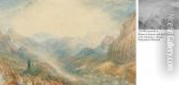 Mount Sinai, The Valley In Which The Children Of Israel Wereencamped Oil Painting - Joseph Mallord William Turner