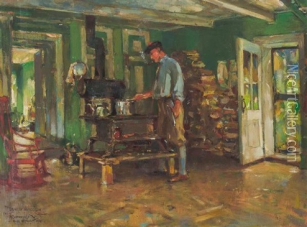 Portrait Of Ernest Hutchison Oil Painting - Walter Granville-Smith