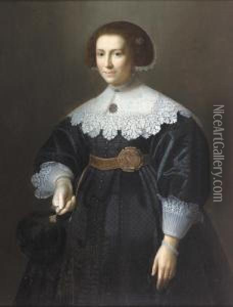 Portrat Einer Vornehmen Hollandischen Dame. Oil Painting - Nicolaes (Pickenoy) Eliasz