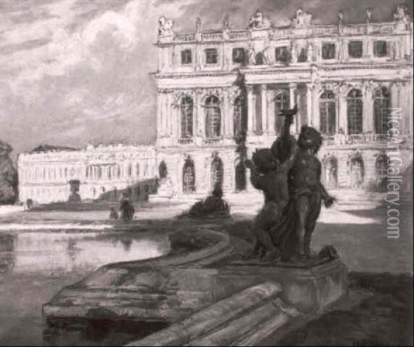 Das Schloss Versailles Oil Painting - Henri Alphonse Barnoin