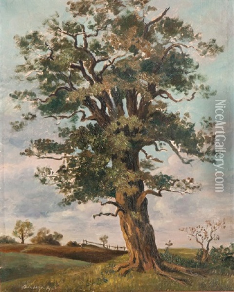 Old Oak Oil Painting - Heinrich Steinhagen