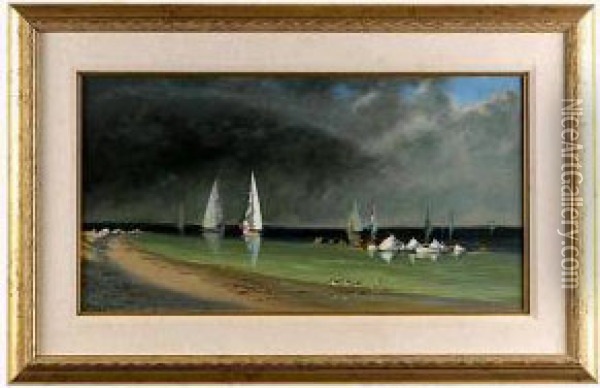 Black Squall. Oil Painting - A. Charles