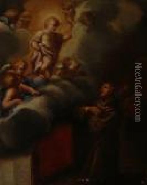 L'enfant Jesus Apparaissant A Saint Antoine Oil Painting - Guido Reni