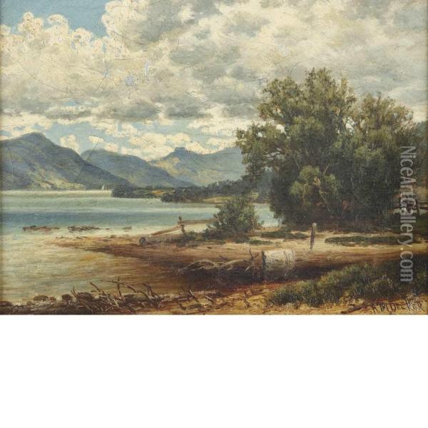 The Shoreline Oil Painting - Robert Melvin Decker