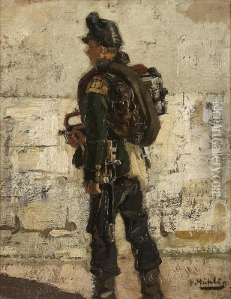 Soldat Oil Painting - Hugo Muhlig