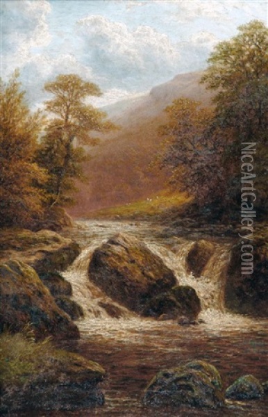 On The Greta, Rokeby Nr Barnard Castle Oil Painting - William Mellor