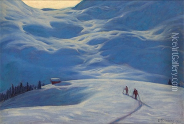 Aufstieg Oil Painting - Leopold Scheiring