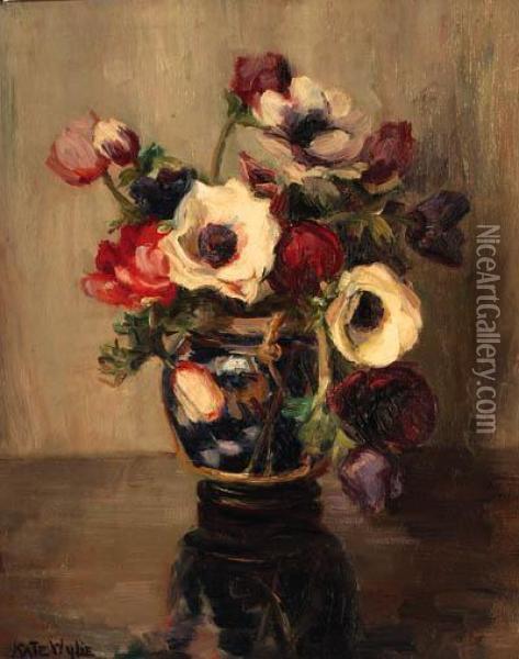 Anemones Oil Painting - Kate Wylie