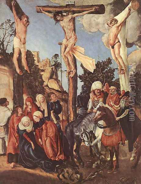 The Crucifixion 1500-03 Oil Painting - Lucas The Elder Cranach