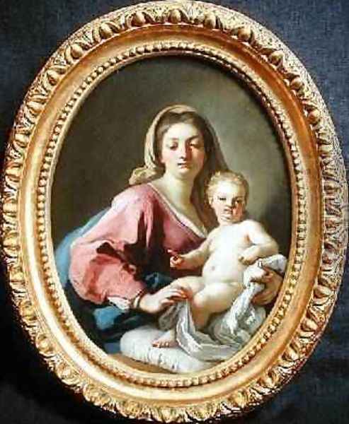 Virgin and Child Oil Painting - Francesco de Mura