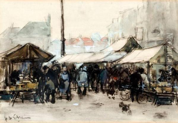 De Grote Markt Te Den Haag Oil Painting - Floris Arntzenius