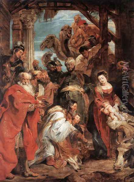 The Adoration of the Magi 1624 Oil Painting - Peter Paul Rubens