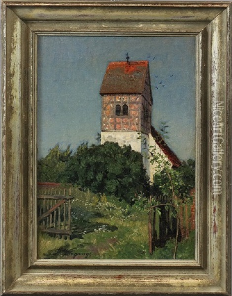 Markische Landschaft Mit Kirche Oil Painting - Paul Vorgang
