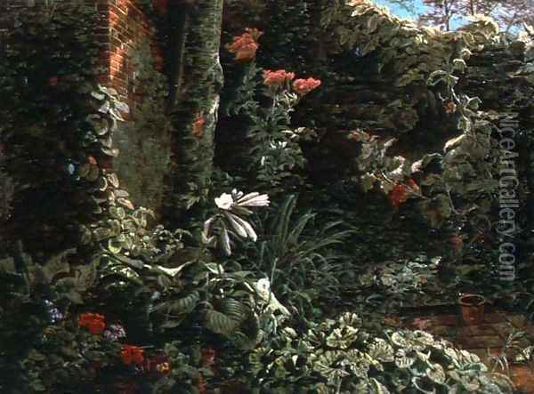 The Garden Oil Painting - W.F. Richards